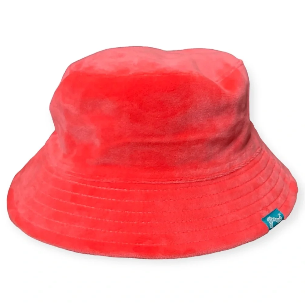 Fifi Fox Original Squishmallows Bucket Hat Cap Velour Coral Pink Soft Rainbow